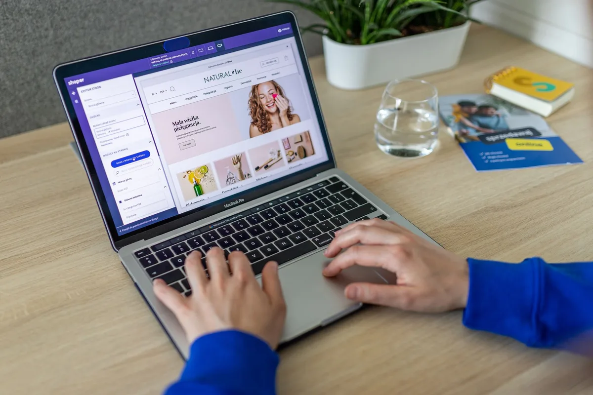 Interface de carrousel d'achat affichant des fiches produit avec prix et disponibilité