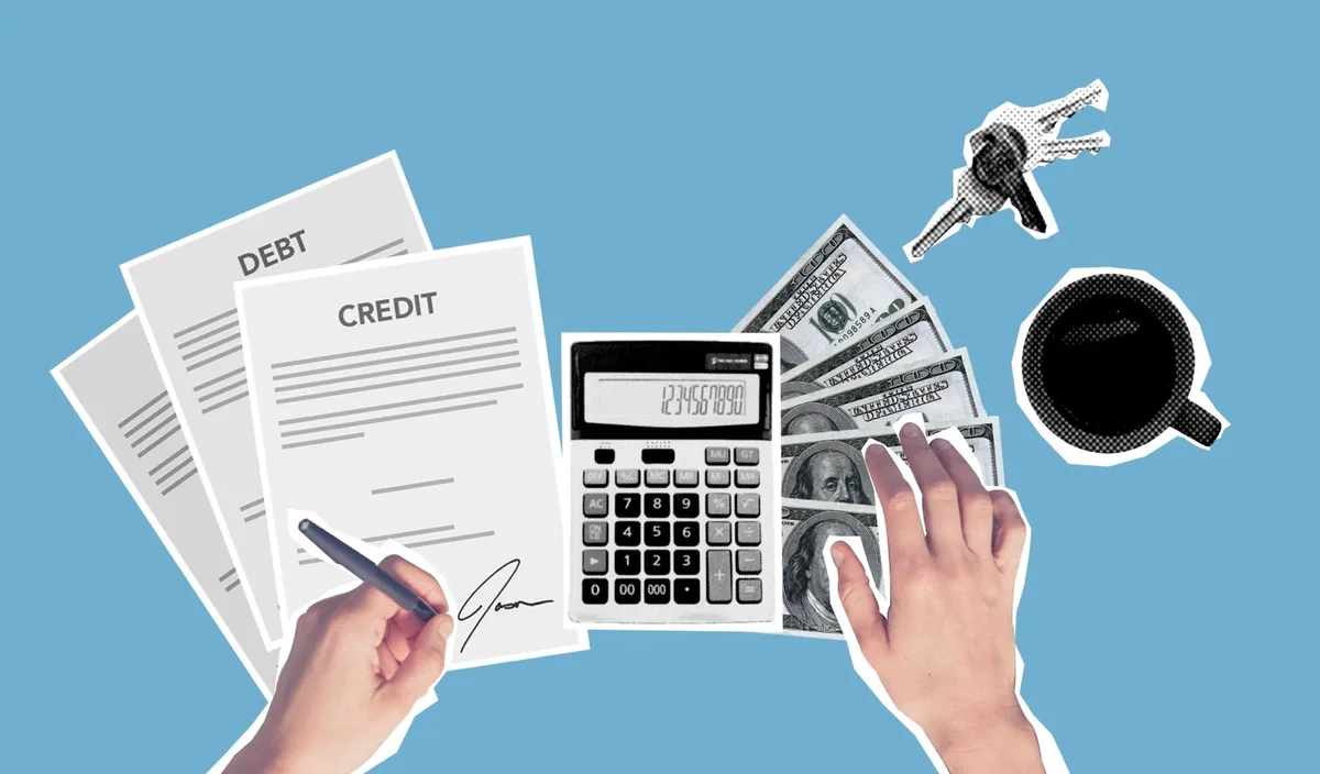 Calculatrice et documents financiers pour calculer la capacité d'emprunt