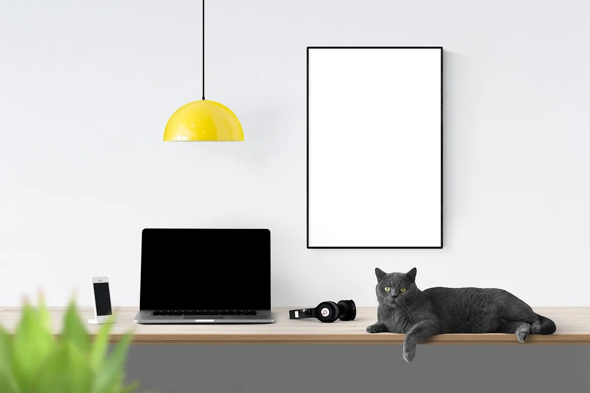 Ordinateur portable affichant une transcription avec écouteurs à côté